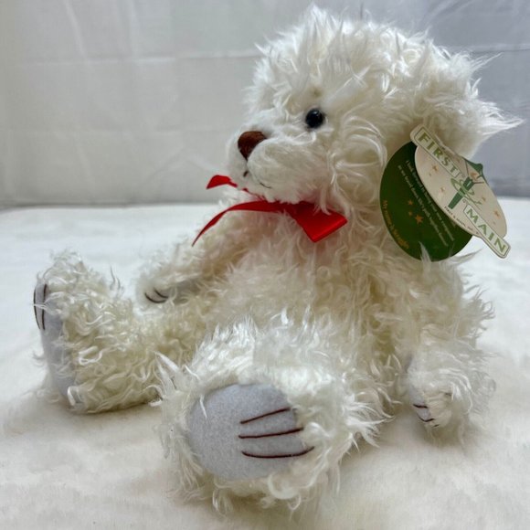 First & Main Scraggles 11" Teddy Bear Plush Stuffed Toy White Tags Attached - Picture 6 of 12